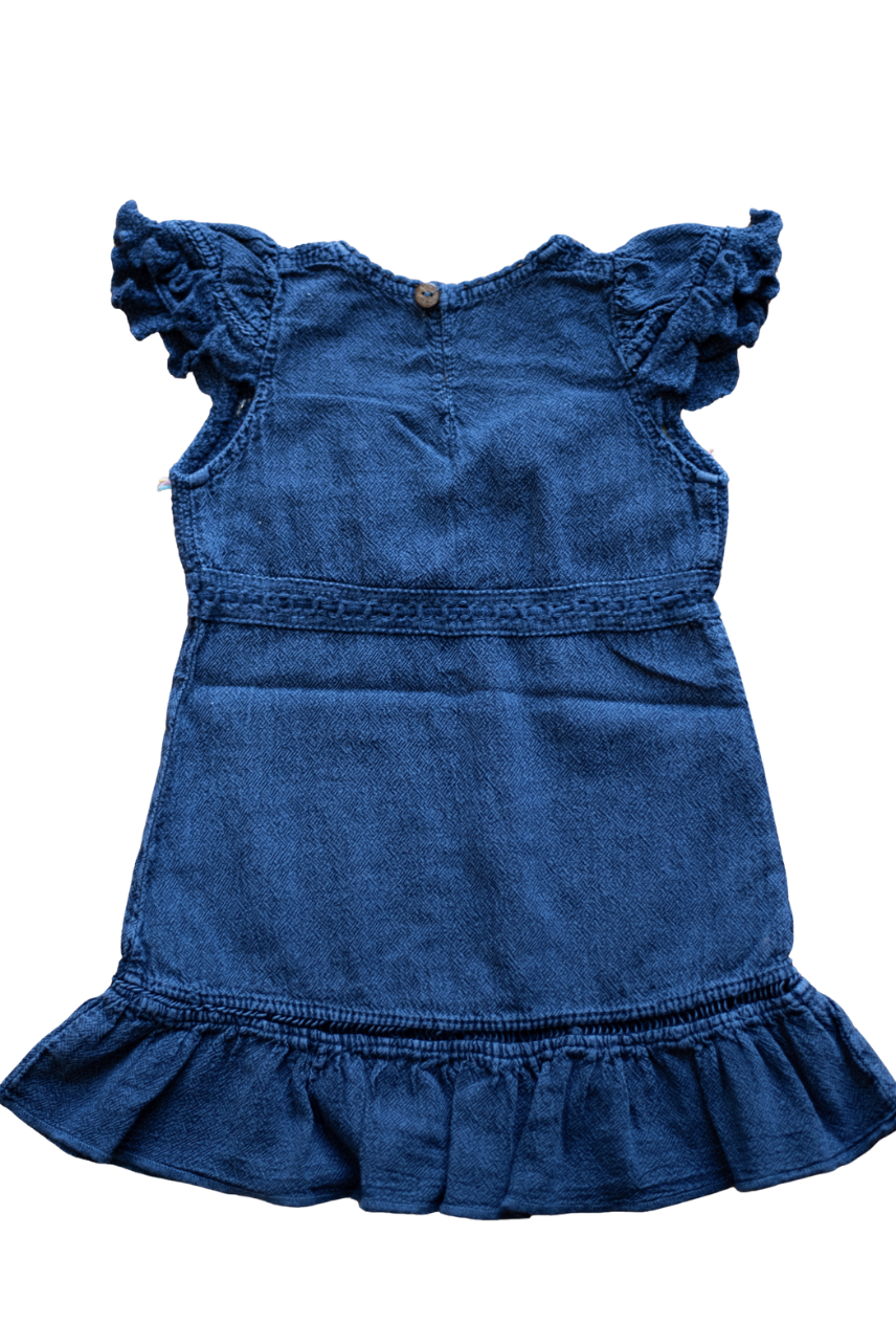 Magui (Forest) Ruffled Cotton Dress