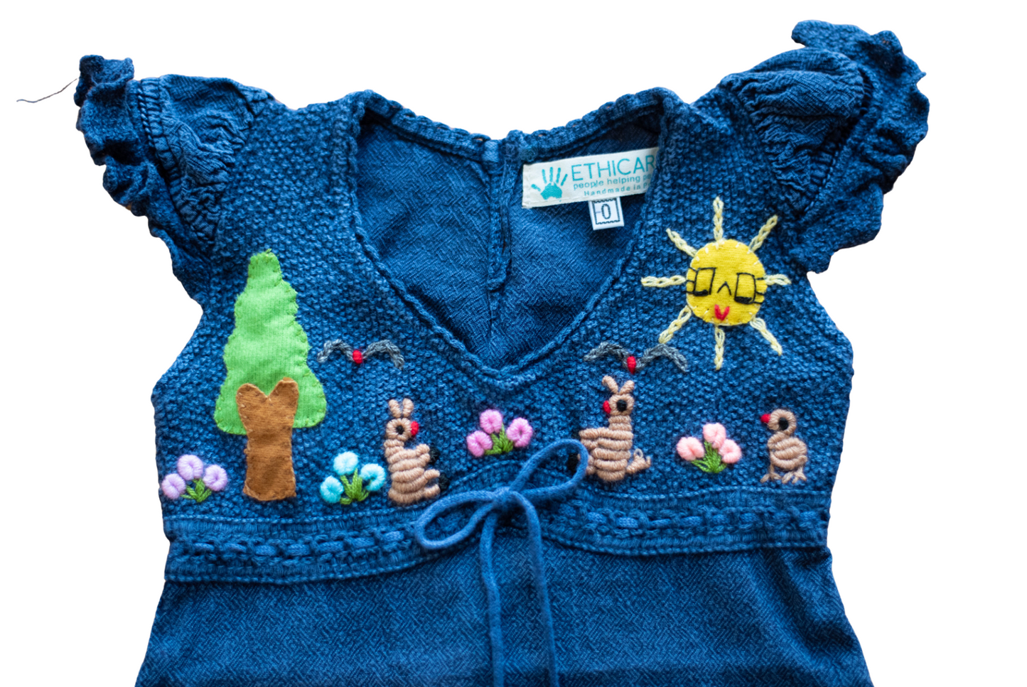 Magui (Forest) Ruffled Cotton Dress