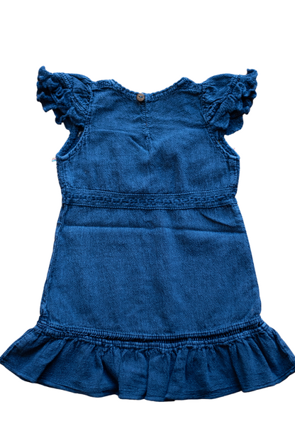 Magui (Forest) Ruffled Cotton Dress
